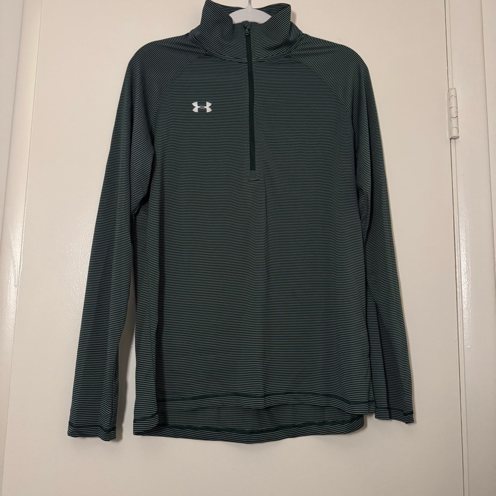 Under Armour Striped Green Pullover